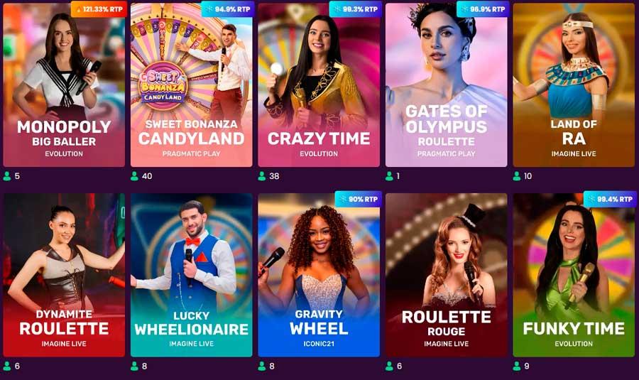 Bizzo live casino games