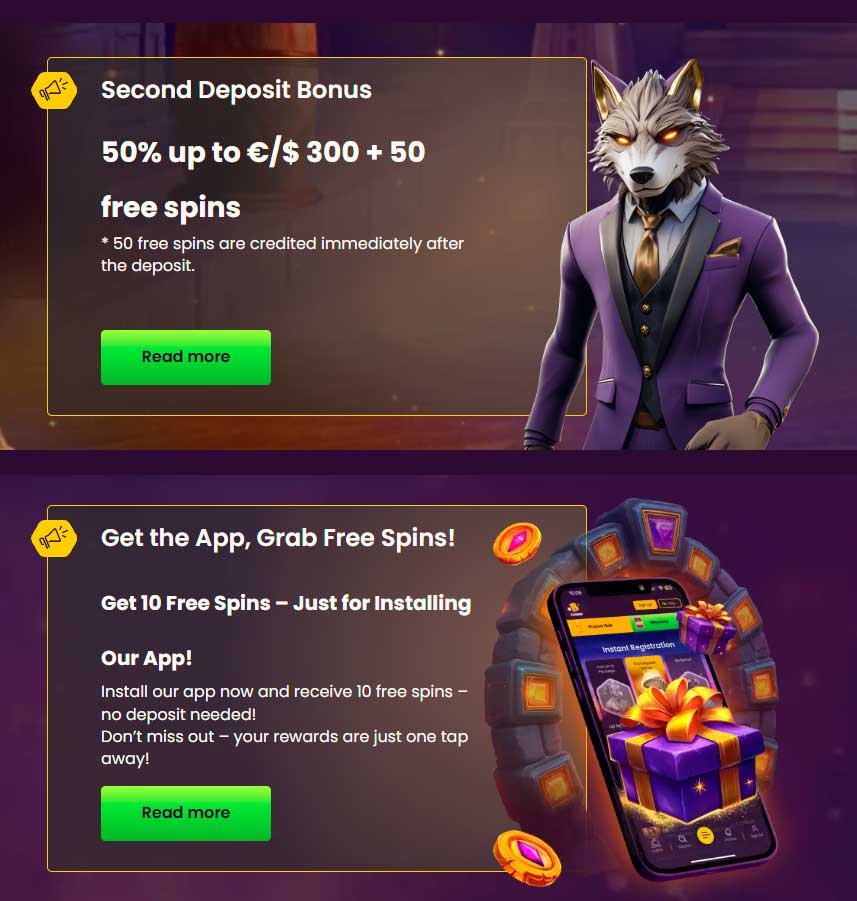Mobile free spins offers