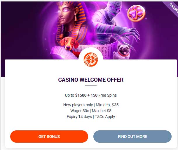 Online casino welcome offer